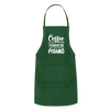 Coffee Is The Foundation Of My Food Pyramid Adjustable Apron - forest green