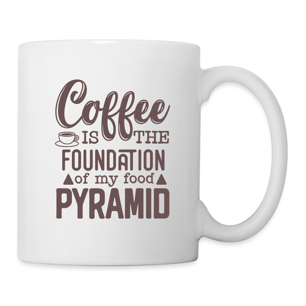 Coffee Is The Foundation Of My Food Pyramid Coffee/Tea Mug - white