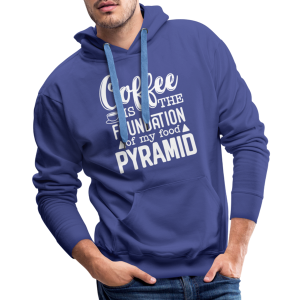 Coffee Is The Foundation Of My Food Pyramid Men’s Premium Hoodie - royal blue