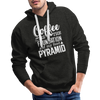 Coffee Is The Foundation Of My Food Pyramid Men’s Premium Hoodie - charcoal grey