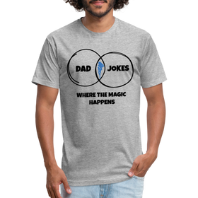 Dad Jokes Venn Funny Fitted Cotton/Poly T-Shirt by Next Level