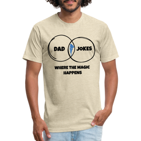 Dad Jokes Venn Funny Fitted Cotton/Poly T-Shirt by Next Level