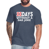 00 Days Without a Dad Joke Men's T-Shirt by Next Level - heather navy