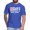 00 Days Without a Dad Joke Men's T-Shirt by Next Level - heather royal