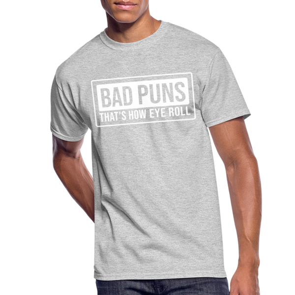 Funny Bad Puns That's How Eye Roll Men’s 50/50 T-Shirt - heather gray