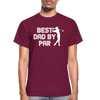 Best Dad by Par Golfer Gildan Ultra Cotton Adult T-Shirt - burgundy