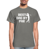Best Dad by Par Golfer Gildan Ultra Cotton Adult T-Shirt - charcoal