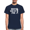 Best Dad by Par Golfer Gildan Ultra Cotton Adult T-Shirt - navy