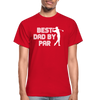 Best Dad by Par Golfer Gildan Ultra Cotton Adult T-Shirt - red