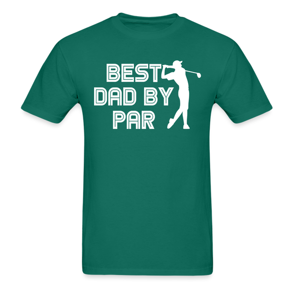 Best Dad by Par Golfer Gildan Ultra Cotton Adult T-Shirt - petrol