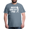 Best Dad by Par Golfer Men's Premium T-Shirt - steel blue