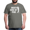 Best Dad by Par Golfer Men's Premium T-Shirt - asphalt gray