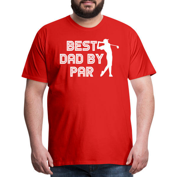 Best Dad by Par Golfer Men's Premium T-Shirt - red