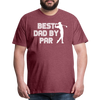 Best Dad by Par Golfer Men's Premium T-Shirt - heather burgundy