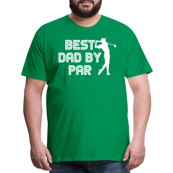 Best Dad by Par Golfer Men's Premium T-Shirt - kelly green