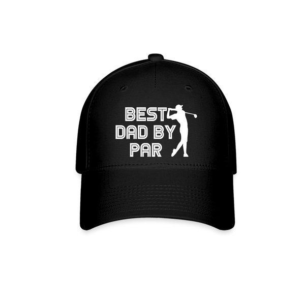 Best Dad by Par Golfer Baseball Cap - black