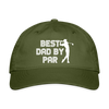 Best Dad by Par Golfer Organic Baseball Cap - olive green