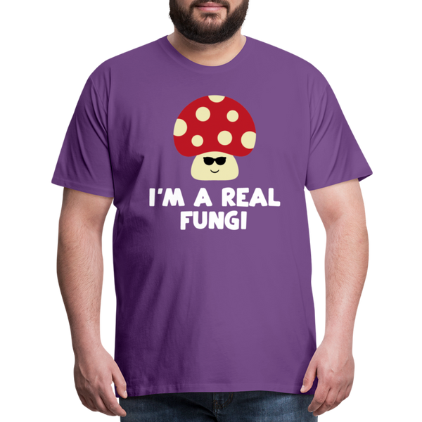 I'm a Real Fungi Pun Men's Premium T-Shirt - purple
