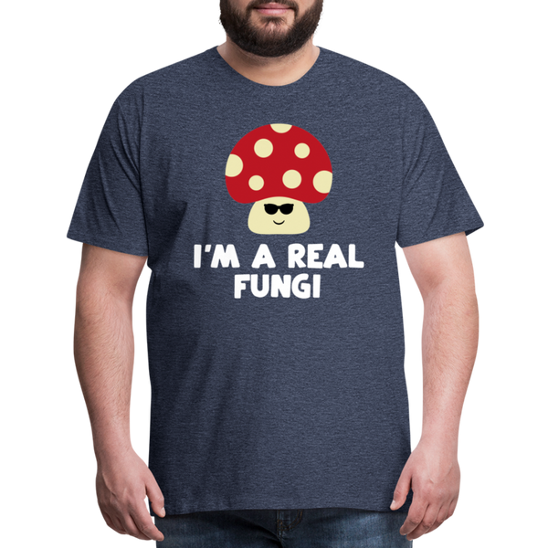 I'm a Real Fungi Pun Men's Premium T-Shirt - heather blue