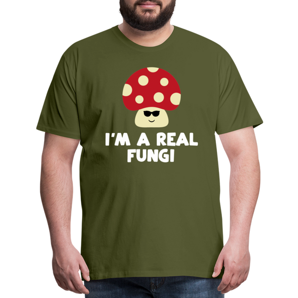 I'm a Real Fungi Pun Men's Premium T-Shirt - olive green