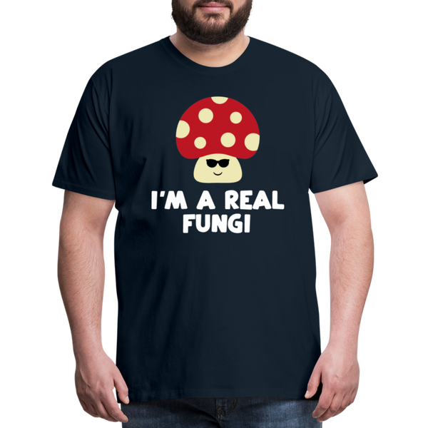I'm a Real Fungi Pun Men's Premium T-Shirt - deep navy