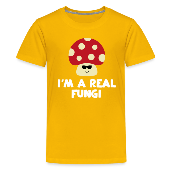 I'm a Real Fungi Pun Kids' Premium T-Shirt - sun yellow