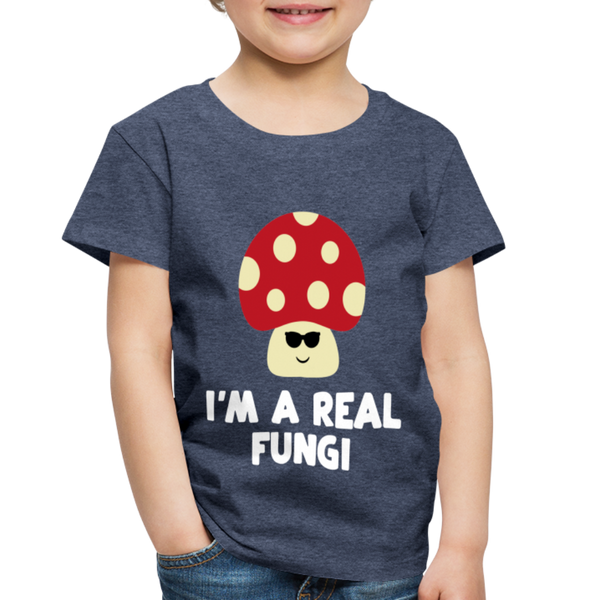 I'm a Real Fungi Pun Toddler Premium T-Shirt - heather blue