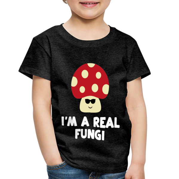 I'm a Real Fungi Pun Toddler Premium T-Shirt - charcoal grey