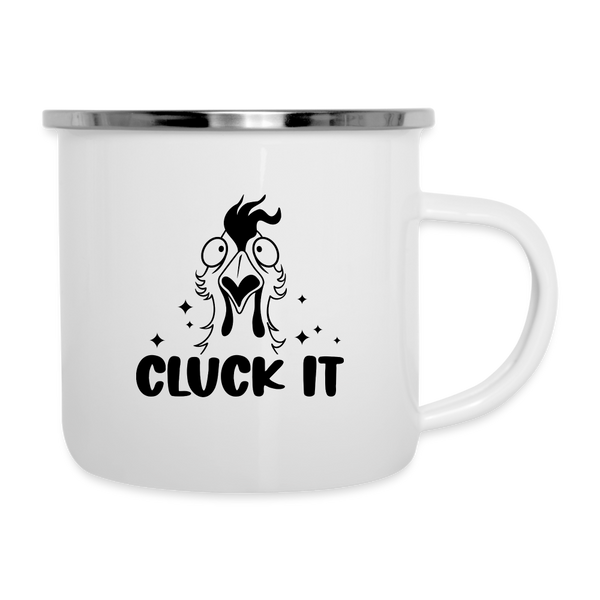 Cluck it Funny Chicken Camper Mug - white