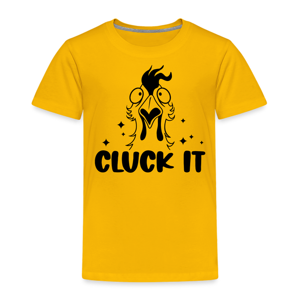 Cluck it Funny Chicken Toddler Premium T-Shirt - sun yellow
