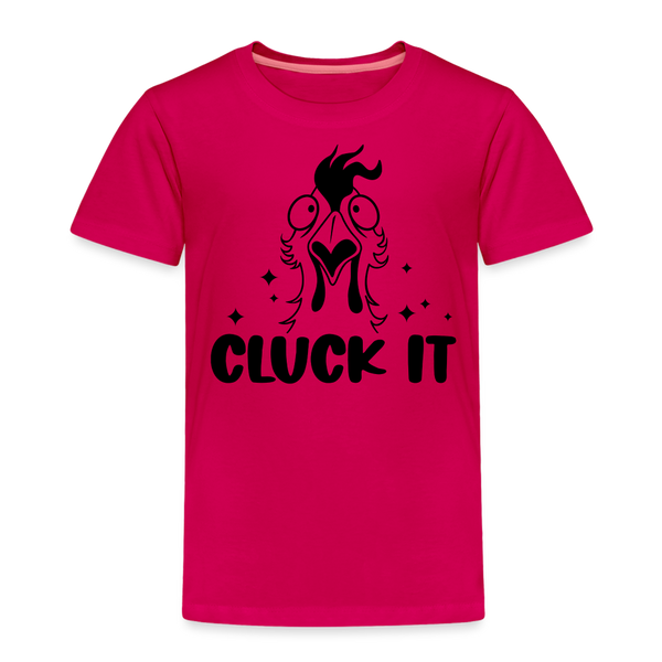 Cluck it Funny Chicken Toddler Premium T-Shirt - dark pink