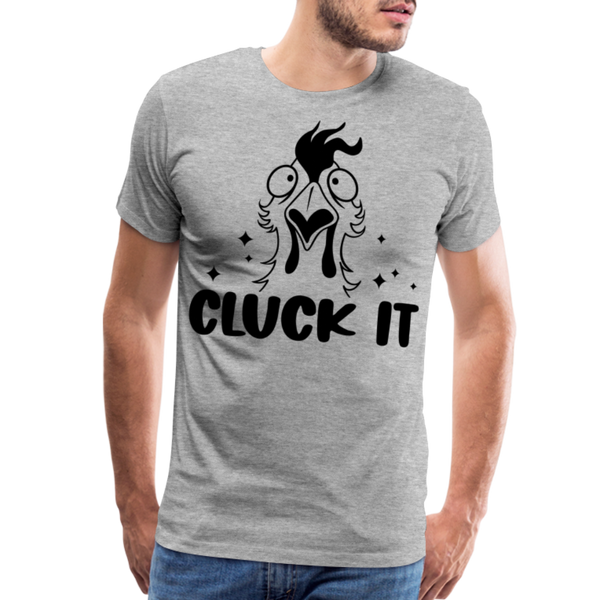 Cluck it Funny Chicken Men's Premium T-Shirt - heather gray