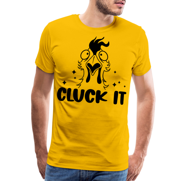 Cluck it Funny Chicken Men's Premium T-Shirt - sun yellow