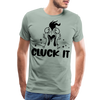 Cluck it Funny Chicken Men's Premium T-Shirt - steel green
