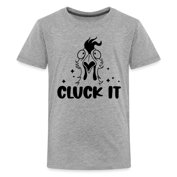 Cluck it Funny Chicken Kids' Premium T-Shirt - heather gray