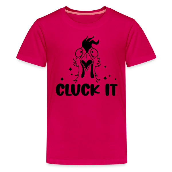 Cluck it Funny Chicken Kids' Premium T-Shirt - dark pink