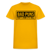 Bad Puns That's How Eye Roll Gildan Ultra Cotton Adult T-Shirt - gold