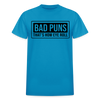 Bad Puns That's How Eye Roll Gildan Ultra Cotton Adult T-Shirt - turquoise
