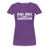 Dad Joke Survivor Women’s Premium T-Shirt - purple