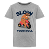Slow Your Roll Funny Sloth Kids' Premium T-Shirt - heather gray