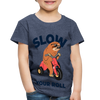 Slow Your Roll Funny Sloth Toddler Premium T-Shirt - heather blue